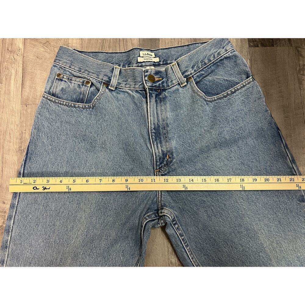 L.L. Bean Original Fit Jeans Women 12 Blue Denim High Rise Straight Leg Classic - Picture 8 of 8